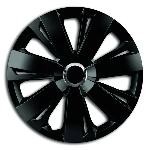 Set Capace Roti 16 Negre Cu Inel Cromat Energy