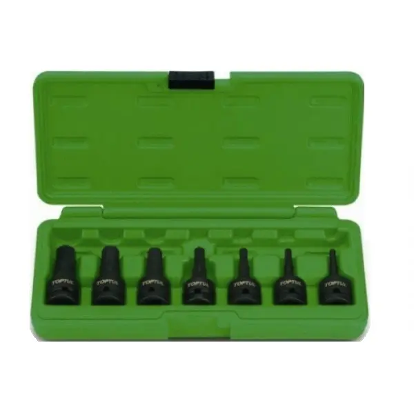 Set capete chei tubulare de impact Torx 1 2 , Toptul T30-T70 7buc