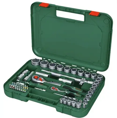 Set capete de insurubare si chei tubulare Bosch 1600A02Z9G, mixte, 57 bucati