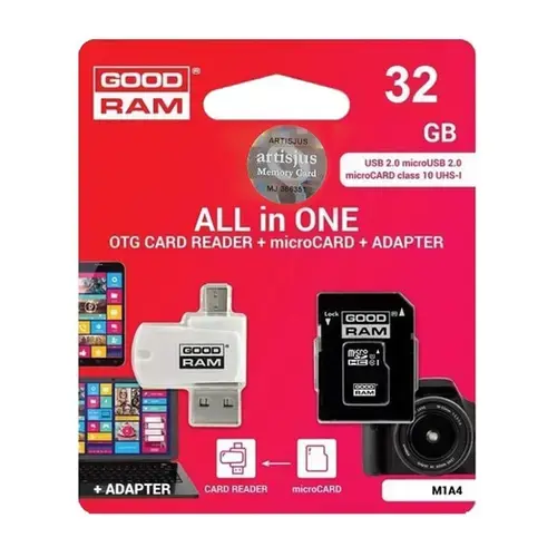 Set Card de memorie + Adaptor, GoodRam, 32 GB