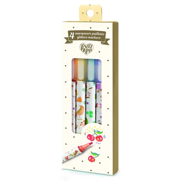 Set carioca (marker) cu sclipici Djeco