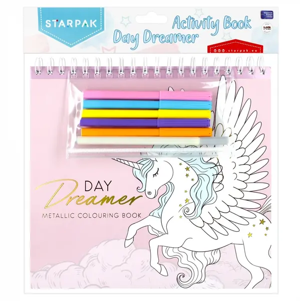 Set carte de colorat cu carioci Starpak, Unicorn