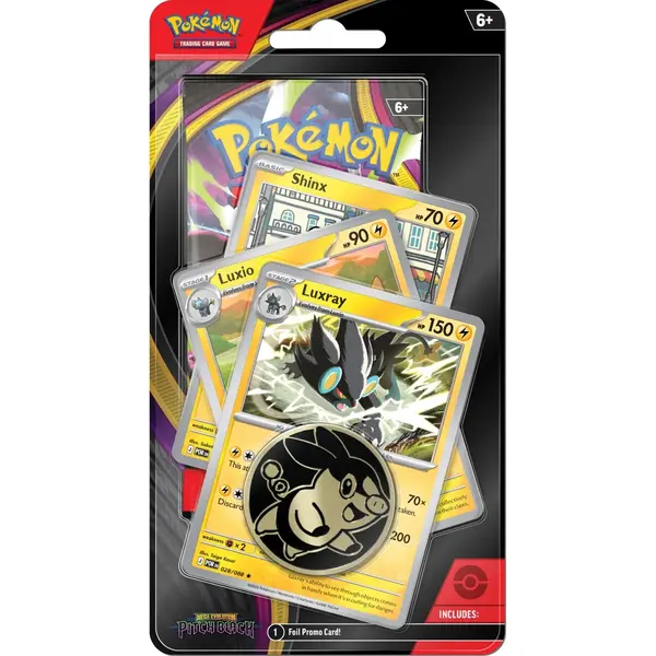 Set carti de joc, Pokemon TCG, Mega Evolution, Pitch Black, Premium Checklane, Luxray