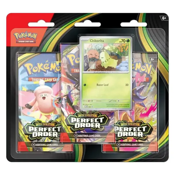 Set carti de joc, Pokemon TCG, Perfect Order, 3 Blister Booster