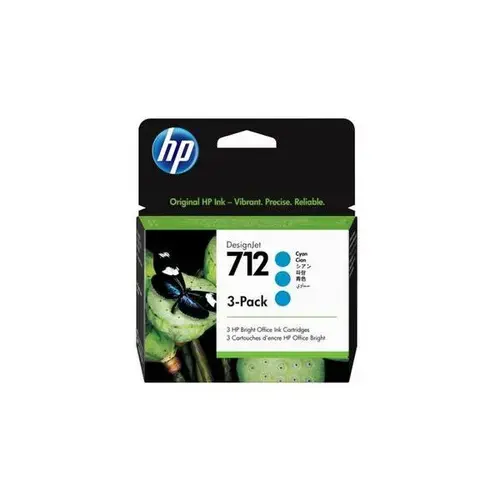 Set cartuse pentru imprimanta HP HP3ED77A, 3 bucati, 29 ml, Cyan