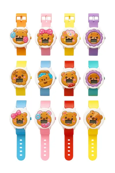 Set Ceasuri Electronice Copii Happy Time - 12 Modele Colorate cu Ursuleti