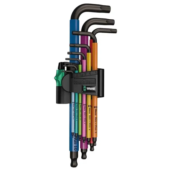 Set chei imbus 950 9 Hex-Plus Multicolour 1 SB, 9 piese, BlackLaser - Wera 05073593001