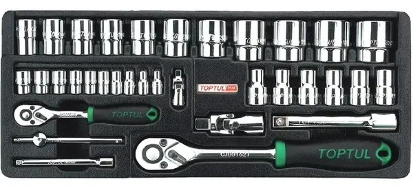 Set chei tubulare 1 2 si 1 4 , Toptul 34 piese