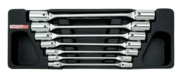 Set chei tubulare cu cap mobil, Toptul 7 piese
