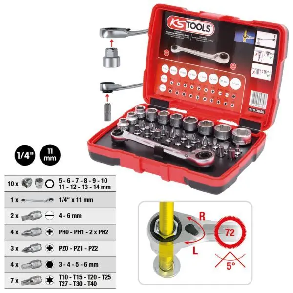 Set chei tubulare KSTOOLS 918.3050
