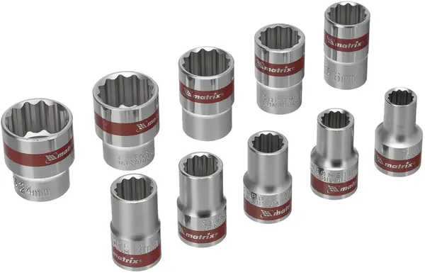 Set chei tubulare MTX - Extinse, 10 bucăți, 12 colțuri, 10 - 24 mm