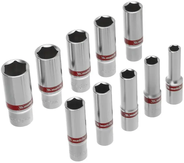 Set chei tubulare MTX - Extinse, 10 bucăți, 6 colțuri, 8 - 19 mm
