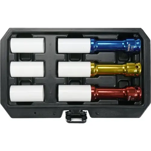 Set Chei Tubulare pentru Jante Yato YT-10563, CR-Mo, 1/2 inch, 17 - 19 - 21mm, 6 buc