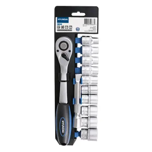 Set cheie clichet cu tubulare 3/8 Hyundai HY-59632, 12 buc