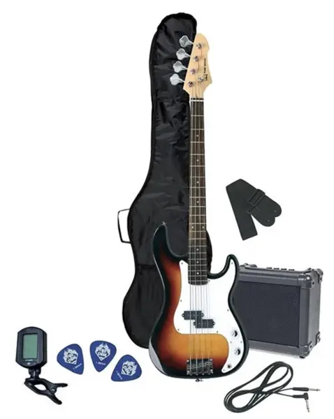 Set chitară bas cu accesorii Gewa - Pure RCB-100, Sunburst