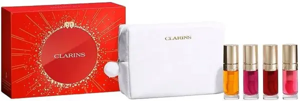 Set Clarins Lip Comfort Oil - Uleiuri pentru buze, 4 x 7 ml