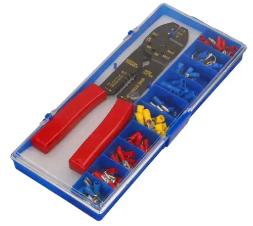 Set cleste dezizolat/taiat/sertizat cablu plus papuci izolatie Orno OR-AE-13136 (Multicolor)