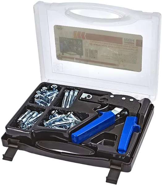Set clești de montaj și dibluri pentru gips-carton HBM - 7830, 72 piese
