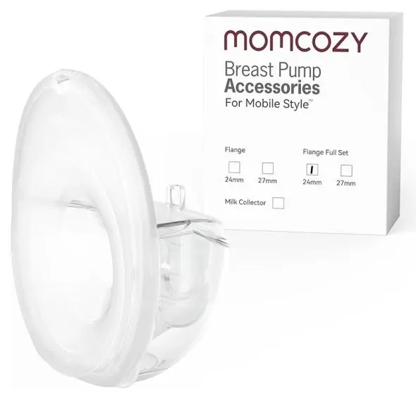Set colector de lapte matern Momcozy - Cu pâlnie de pompă de 24 mm Mobile Style M6