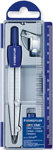 Set compas Staedtler NC 550 60 cu 2 atasamente, pentru grafit si creion