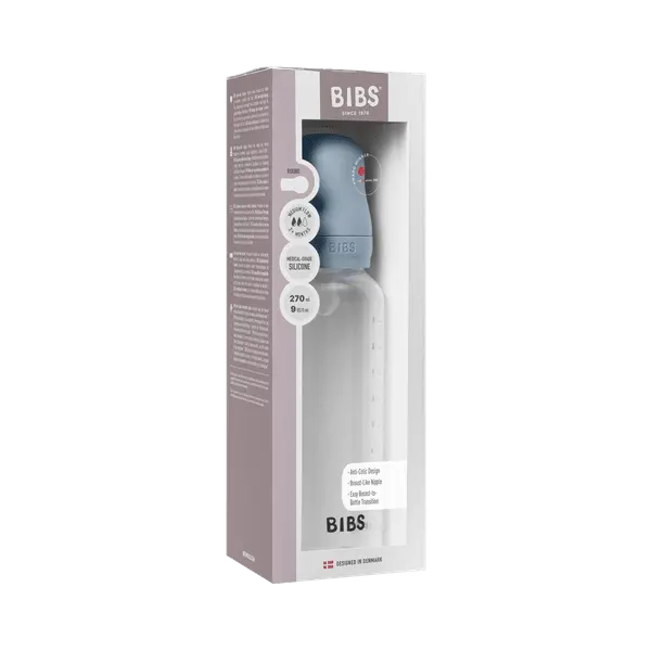 Set complet biberon anticolici 270 ml silicon Baby Blue Bibs