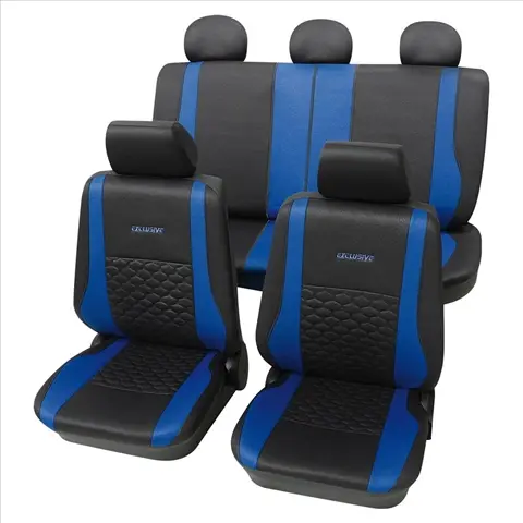 Set complet huse scaune (fata-spate) albastru Exclusive PETEX