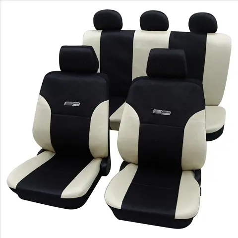 Set complet huse scaune universale (fata-spate) bej-negru Wave PETEX