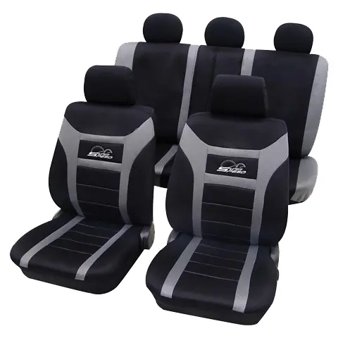 Set complet huse scaune universale gri-negru Super Speed PETEX