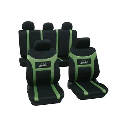 Set complet huse scaune universale verde-negru Super Speed PETEX