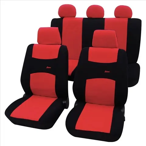 Set complet huse universale scaune (fata-spate) rosu Colori PETEX