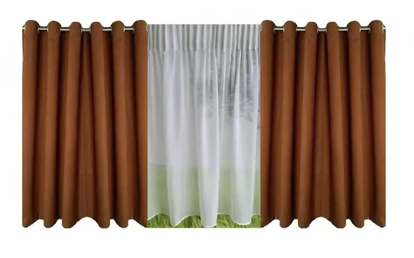 Set complet pentru fereastra DRAPERIE soft V12 CU INELE INOX + PERDEA 1008
