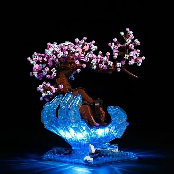 Set Constructie 3D Timebox, Model Cherry Blossom LED, Multicolor - Default Title