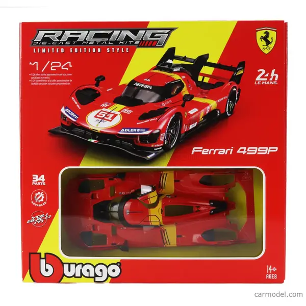 Set Constructie Ferrari 499p Lmh (2023 24h Le Mans Champion) 1:24
