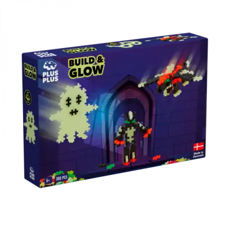 Set constructie Plus-Plus, 360 piese, Construieste si Straluceste, culori fluorescente