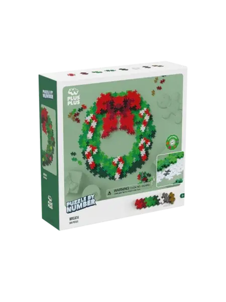 Set constructie Plus-Plus, 500 piese mici, Coronita Craciun