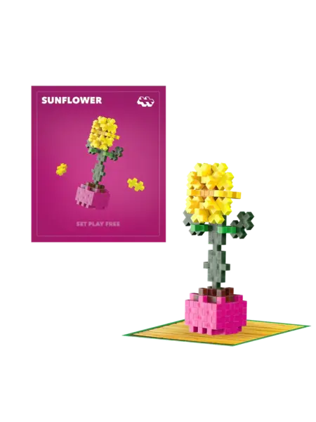 Set constructie Plus-Plus, PLANTE - Floarea soarelui