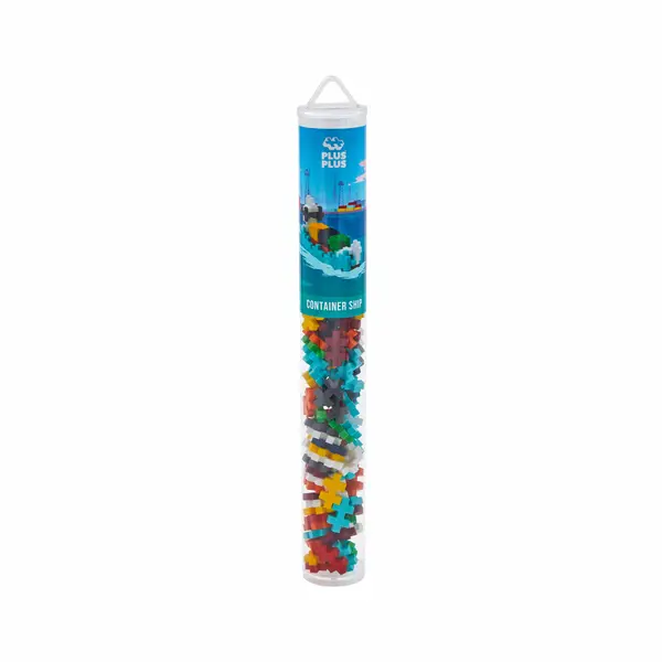 Set constructie Plus-Plus, tub 100 piese, Nava-container