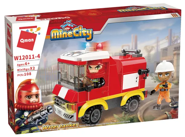 Set constructie Qman Mine City - Camion de pompieri