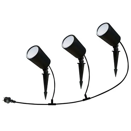 Set corp iluminat LED RGB 3IN1 5.2W IP65 - negru V-TAC SKU-3015