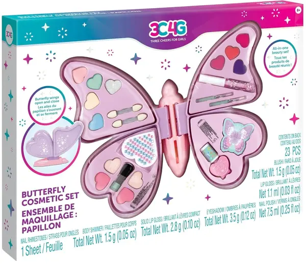 Set cosmetic pentru copii 3C4G - Fluture, 23 piese
