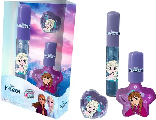 Set cosmetice pentru copii Coriex - Frozen, oja și două luciuri