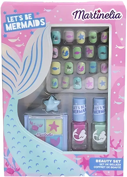 Set cosmetice pentru copii Martinelia Let's Be Mermaids - Manichiură magică, 5 piese
