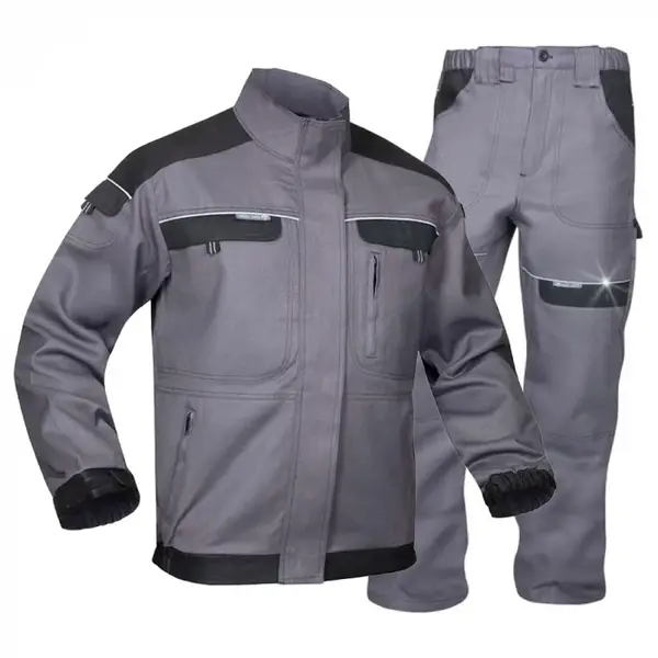 Set costum gri cu pantaloni de lucru in talie, COOL TREND 4XL, 46, GRI
