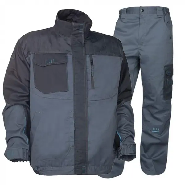 Set costum gri-negru cu pantaloni de lucru in talie, Ardon 4TECH 2XL, 46, GRI-NEGRU
