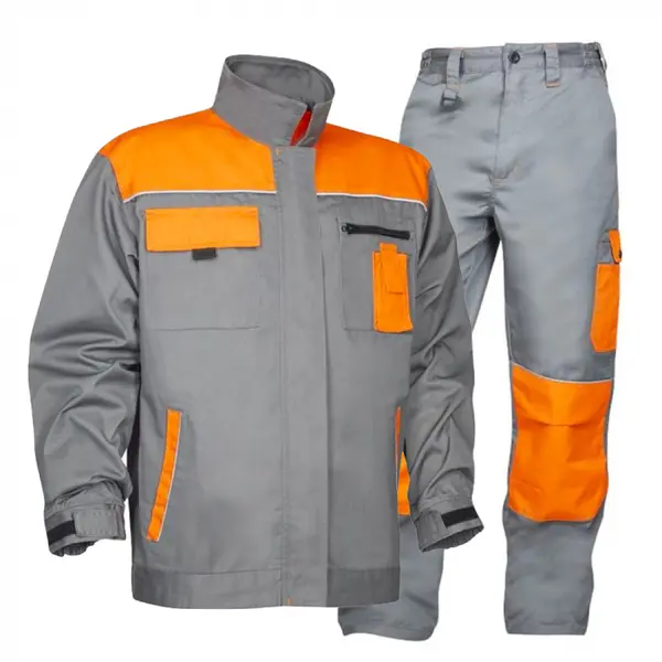 Set costum gri-portocaliu cu pantaloni de lucru in talie, Ardon 2STRONG 48, 48, GRI-PORTOCALIU