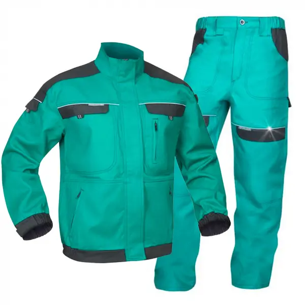 Set costum verde cu pantaloni de lucru in talie, COOL TREND M, 46, VERDE