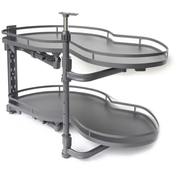 Set Cosuri pentru Colt Ovale Preciso, pentru Corp de 900-1100 mm, Montaj Stanga, 865x495 mm,H 650-770 mm, Finisaj Antracit