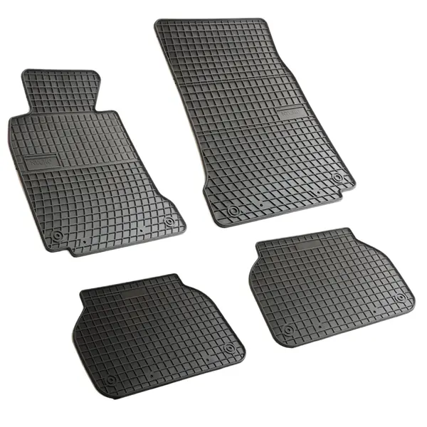 Set covorase auto din cauciuc Bmw Seria 5 E39 1995-2004, presuri FROGUM, negre, 4 buc.