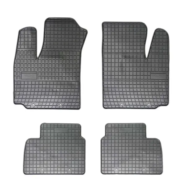 Set covorase auto din cauciuc Fiat Doblo 1 5Loc 2000-2010, presuri FROGUM, negre, 4 buc.