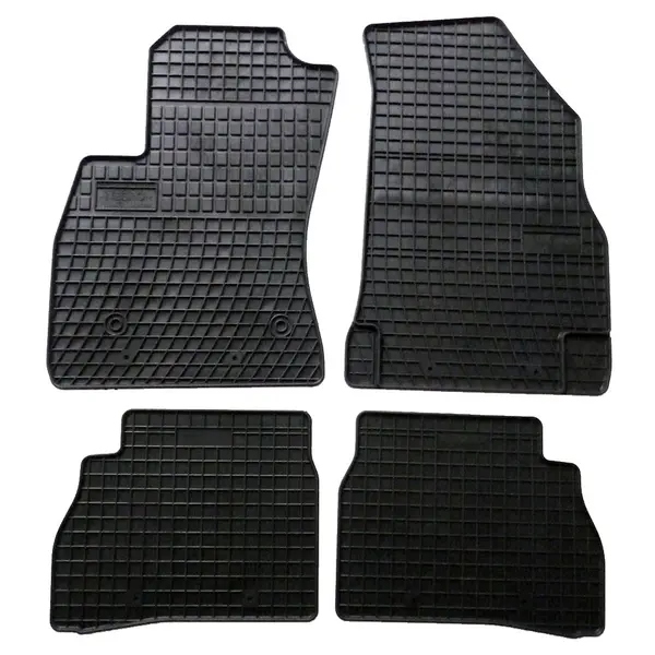 Set covorase auto din cauciuc Fiat Doblo (263) 2010-2020, Opel Combo D (X12) 5 usi, 2011-2018, presuri FROGUM, negre, 4 buc.